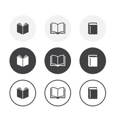 Reading books infographics set of flat icons Vector Image