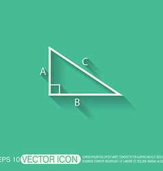 Triangle math symbol icon geometry learning math Vector Image