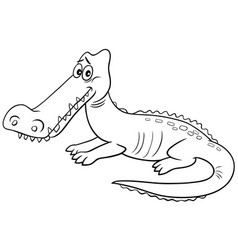 Singing Crocodile Coloring Page Royalty Free Vector Image