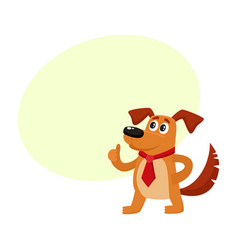 Fat Dog Showing Thumbs Up Royalty Free Vector Image