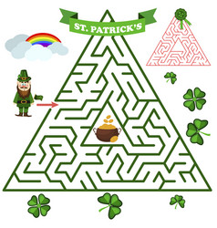 Round maze riddle game find way your path bear Vector Image