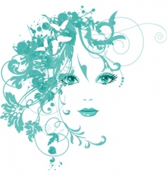 Women with flowers Royalty Free Vector Image - VectorStock