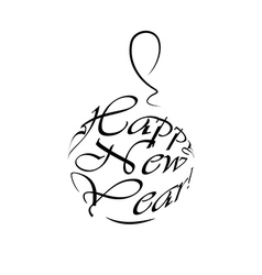 Happy New Year 2016 in black and white Royalty Free Vector