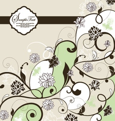 Abstract Green Flower Background Royalty Free Vector Image