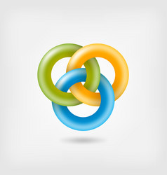 three interlocking rings