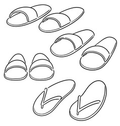 Set slippers Royalty Free Vector Image - VectorStock