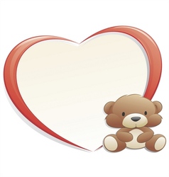 Cute cartoon teddy bear Royalty Free Vector Image