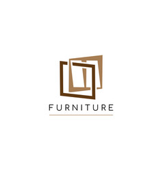 Lovely logo furniture with modern concept Vector Image