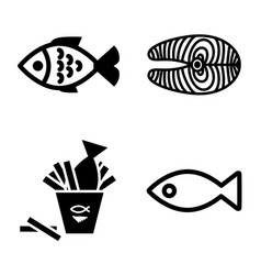 Fish icon isolated Royalty Free Vector Image - VectorStock