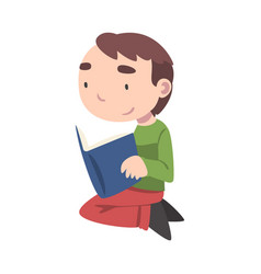 Boy reading Royalty Free Vector Image - VectorStock