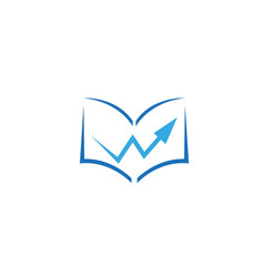 Book education arrow logo Royalty Free Vector Image