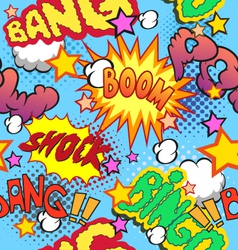 Comic book explosion seamless pattern Royalty Free Vector