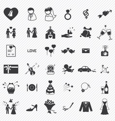 Wedding icons set Royalty Free Vector Image - VectorStock
