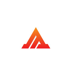Triangle shape line company logo Royalty Free Vector Image