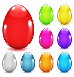 Opaque glass easter eggs Royalty Free Vector Image