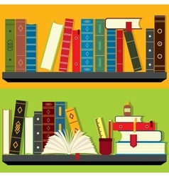 Books reading set Royalty Free Vector Image - VectorStock