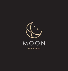 Luxury golden crescent half moon gold glittering Vector Image