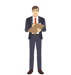 Businessman standing Royalty Free Vector Image