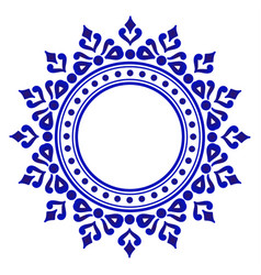 Porcelain decorative frame with leaves Royalty Free Vector