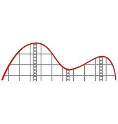 Roller coaster track on white background Vector Image