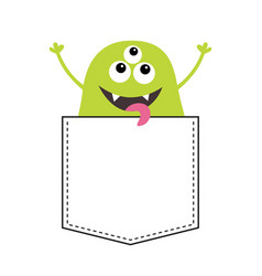 Green monster cartoon emoji character collection Vector Image