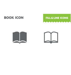Open book thin line icon Royalty Free Vector Image
