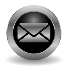 Metallic email button Royalty Free Vector Image