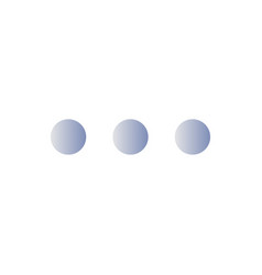 Three horizontal dots menu flat color ui icon Vector Image