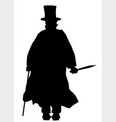 Jack ripper silhouette Royalty Free Vector Image