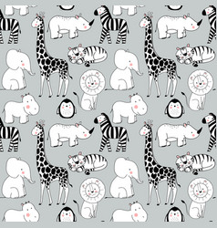 Safari animals pattern Royalty Free Vector Image