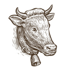 Cute brown cow Royalty Free Vector Image - VectorStock