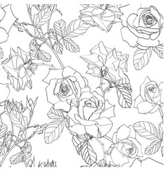 Retro flower seamless pattern roses Royalty Free Vector