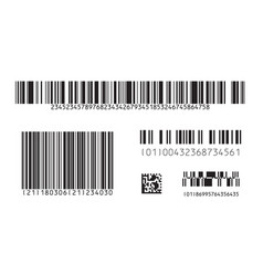 Bar code icon set of modern flat barcode can Vector Image