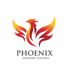 Luxury phoenix logo concept Royalty Free Vector Image