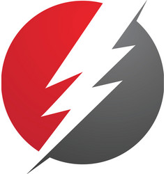Lightning bolt power logo vintage retro hipster Vector Image