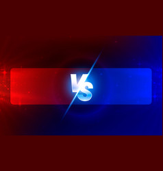 Versus game cover neon banner sport vs team Vector Image