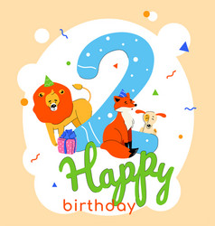 Second birthday candle Royalty Free Vector Image