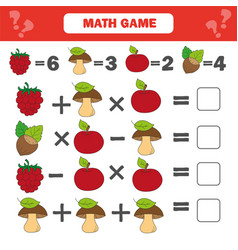 Mathematics Worksheet For Kids Count And Color Vector Image