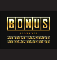 Welcome Bonus Casino Banner Design Font Slot Vector Image