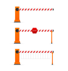 Automatic barrier to adjust movement cars Vector Image