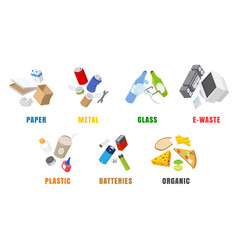 Wet waste recycling game Royalty Free Vector Image