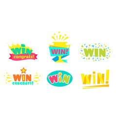 Congrats congratulations russian banner with line Vector Image