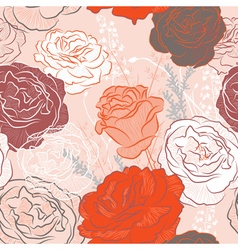 Seamless floral rose wallpaper Royalty Free Vector Image