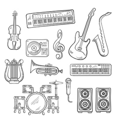 Music and accessories Royalty Free Vector Image