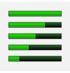 Set of progress bars loading bars Royalty Free Vector Image