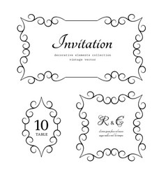 Vintage decorative element calligraphic frame Vector Image
