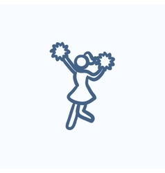 Cheerleader Pom Drawing Vector Images Over 110