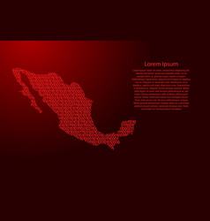 Mexico map abstract schematic from black ones Vector Image