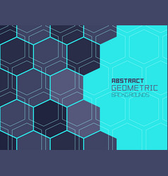 Abstract blue and white repeating hexagons Vector Image