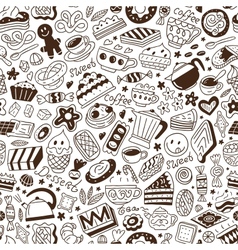 Coffee and sweets - doodles collection Royalty Free Vector